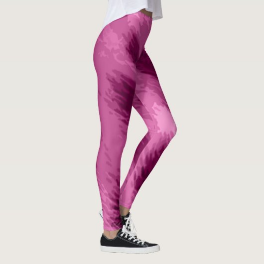 Pink Cheetah Imprimer Leggings femmes (Droite)
