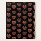 Pink Cheetah Print Hearts Nom Motif (Dos)