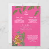 Pink Cheetah Wild Bachelorette Weekend Kaart (Achterkant)