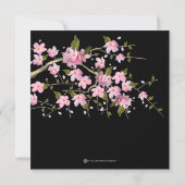 Pink Cherry Blossom Baby shower Kaart (Achterkant)