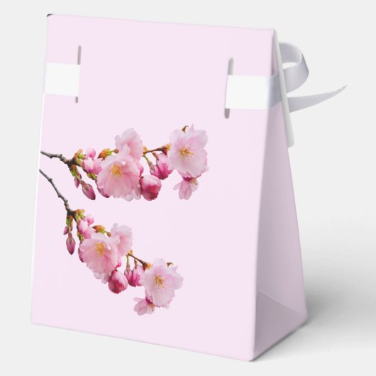 Pink Cherry Blossom Bedankt Verjaardagsviering Bedankdoosjes (Achterkant)