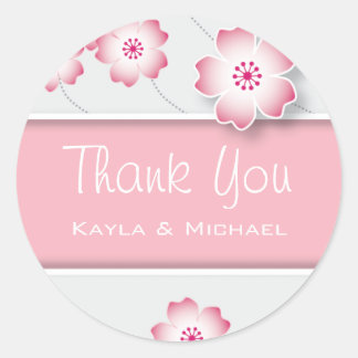 Pink Cherry Blossom Dank je zegels