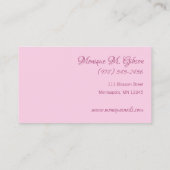 Pink Cherry Blossom gepersonaliseerd Visitekaartje (Achterkant)