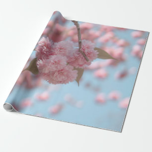 PINK CHERRY BLOSSOM IN CLOSE UP FOTOGRAPHY CADEAUPAPIER
