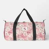 Pink cherry blossom monogram plunjezak (Voorkant)