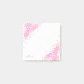 Pink Cherry Blossom Personalized 3x3 Post it Notes (Voorkant)