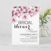 Pink Cherry Blossom Sakura Flower Vrijgezellenfees Kaart (Staand voorkant)