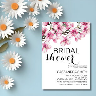 Pink Cherry Blossom Sakura Flower Vrijgezellenfees Kaart