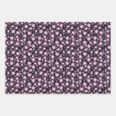 Pink Cherry Blossom Sakura Oriental Floral Pattern Inpakpapier Vel (Voorkant)