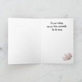 Pink Cherry Blossoms Birthday Kaart (Binnen)