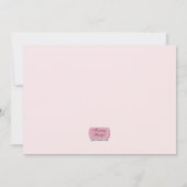 Pink Cherry Blossoms & Brown Geboorteaankondiginge Aankondiging (Achterkant)