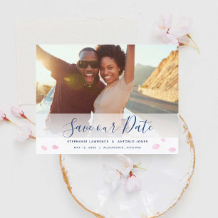 Pink Cherry Blossoms Foto Save The Date