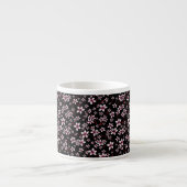 Pink Cherry Blossoms On Black Espresso Kop (Voorkant)