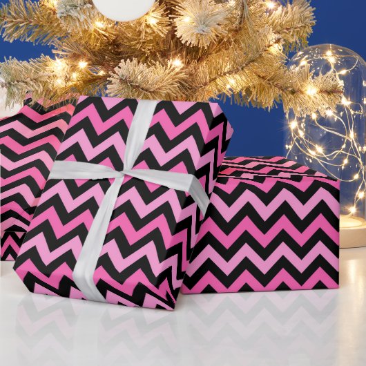 Pink Chevron Breast Cancer Awareness Pattern Cadeaupapier (Feestdagen)