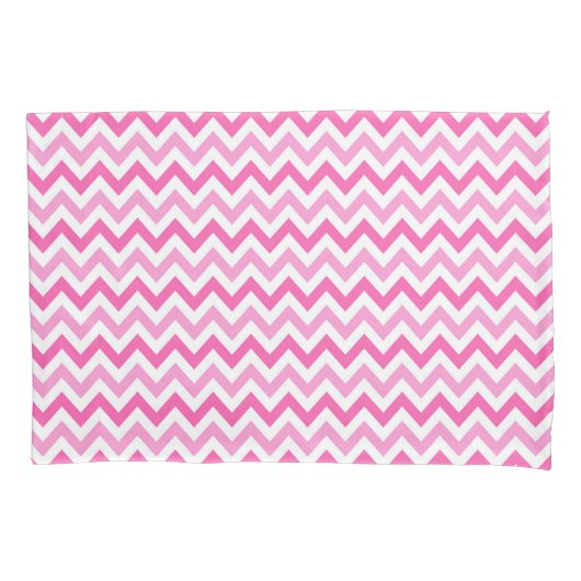 Pink Chevron Breast Cancer Awareness Pattern Kussensloop (Voorkant)