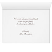 Pink Chevron Brown Stripe personnalisée Merci Cart (Intérieur Horizontal (Bas))