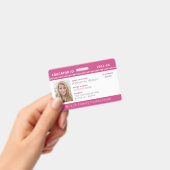 Pink Chevron Homeschool Educator ID Badge (Manuel / portable)