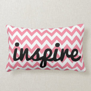 Pink Chevron Inspirerend Pillow   Inspire Kussen