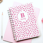 Pink Chic Monogramme Nom Carnet initial