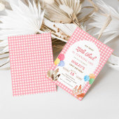 Pink Chicken Birthday Invitation