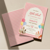 Pink Chicken Birthday Invitation