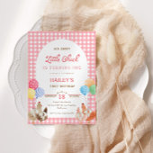 Pink Chicken Birthday Invitation