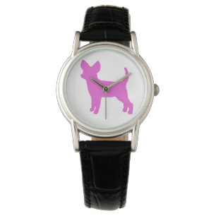 Pink Chihuahua Watch Horloge