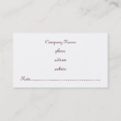 Pink Chocolate Pattern Visitekaartje (Achterkant)