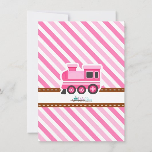 Pink Choo Choo Train Merci Notes (Dos)