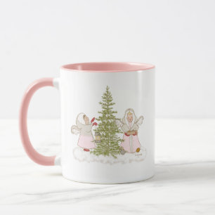 Pink Christmas Angels Mok