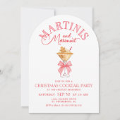 Pink Christmas Cocktail Party Invitation (Devant)