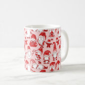Pink Christmas Gnome & Gingerbread Pattern Koffiemok (Voorkant rechts)
