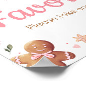 Pink Christmas Little Cookie Baby shower Favors Poster (Hoek)