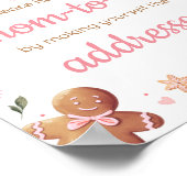 Pink Christmas Little Cookie Envelope Station Poster (Hoek)
