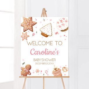 Pink Christmas Little Cookie Welkom Poster