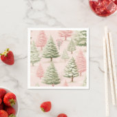 Pink Christmas Napkins Servet (Insitu)