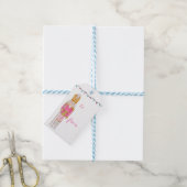 Pink Christmas Nutcracker Holiday Lights Cadeaulabel (Met Touw)