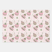 Pink Christmas Ornament Wrapping Paper (Voorkant 2)