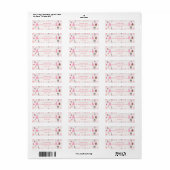 Pink Christmas Pattern Adres Etiket (Full Sheet)