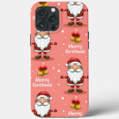Pink Christmas Père Noël Clara coque iphone Mate (Verso)