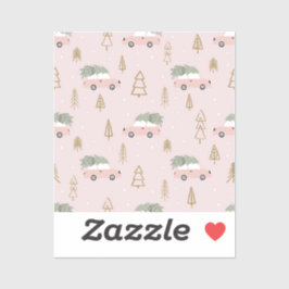 Pink Christmas Stickers