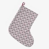 Pink Christmas Tree and Candle Christmas Stockings Grote Kerstsok (Voorkant (Hangend))