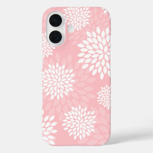 Pink Chrysanthemums Floral Pattern Case-Mate iPhone Case (Achterkant)