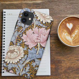 Pink Chrysanthemums Floral William Morris iPhone 11 Hoesje