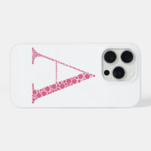 Pink Circle Letter A – Minimal Gradient Monogram D iPhone Hoesje (Achterkant horizontaal)