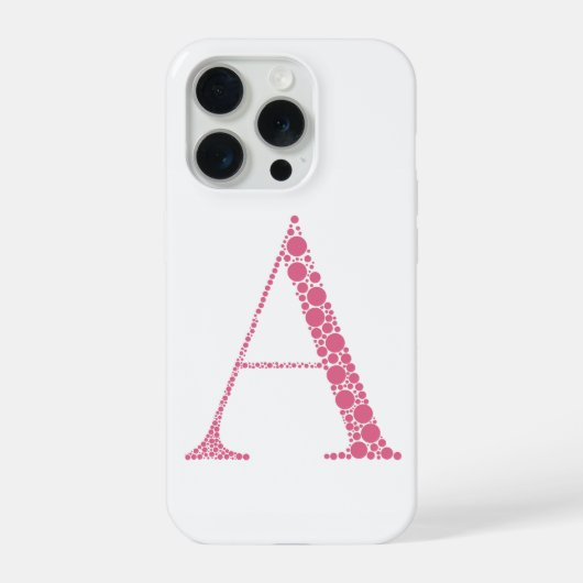 Pink Circle Letter A – Minimal Gradient Monogram D iPhone Hoesje (Achterkant)