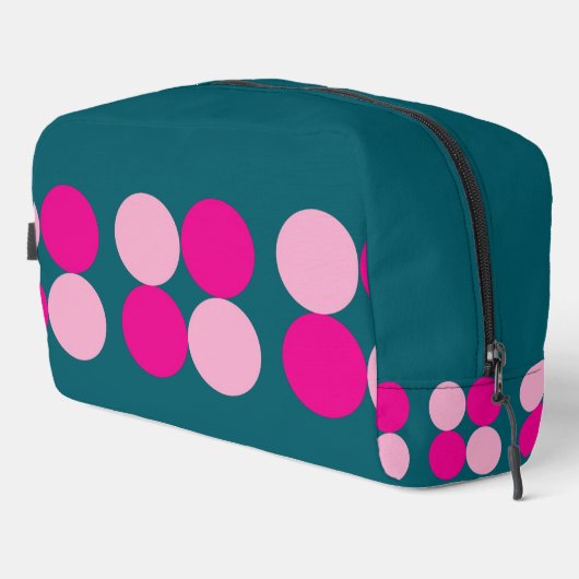 Pink Circles on Green Toilettasje (Rechterhoek)