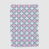 Pink circular geometric patterned  golfhanddoek (Voorkant)