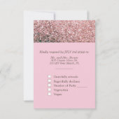 PINK Citrouille Automne Harvest - Mariage carte RS (Dos)