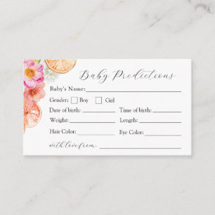 Pink Citrus Flowers Baby voorspellingen Kaart